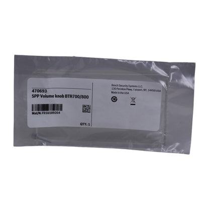 Packaged Telex Volume knob BTR700/800 with label on a white background