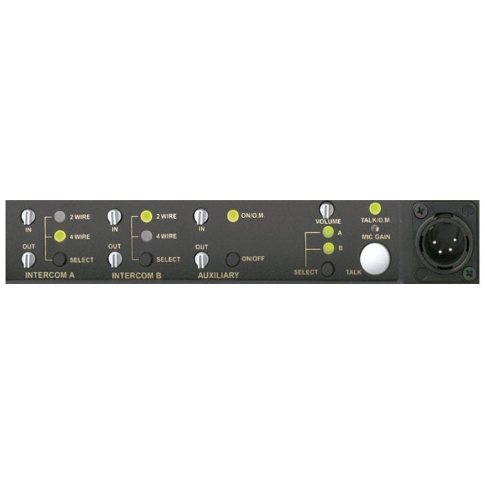 Telex BTR700 BTR800 front control panel section showing location and function of grey adjustment knobs 