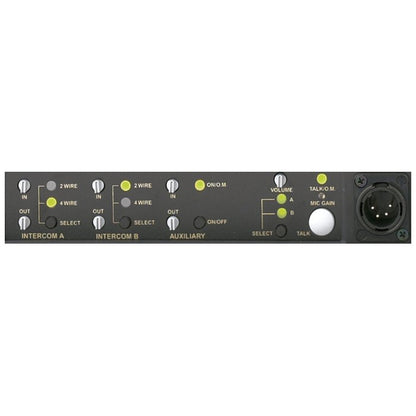 Telex BTR700 BTR800 front control panel section showing location and function of grey adjustment knobs 
