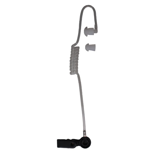 Clear earpiece with clip and eartip SKU: BG-TUBE