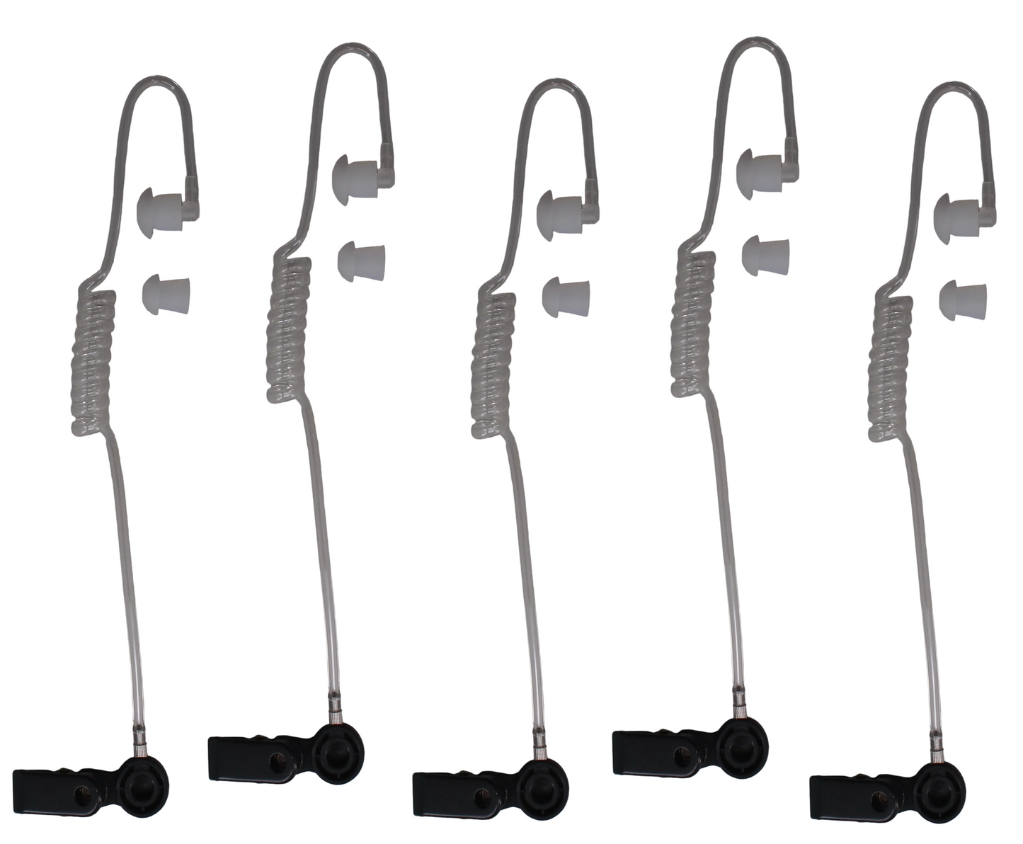 5 clear acoustic tubes earpieces SKU: BG-TUBE-5