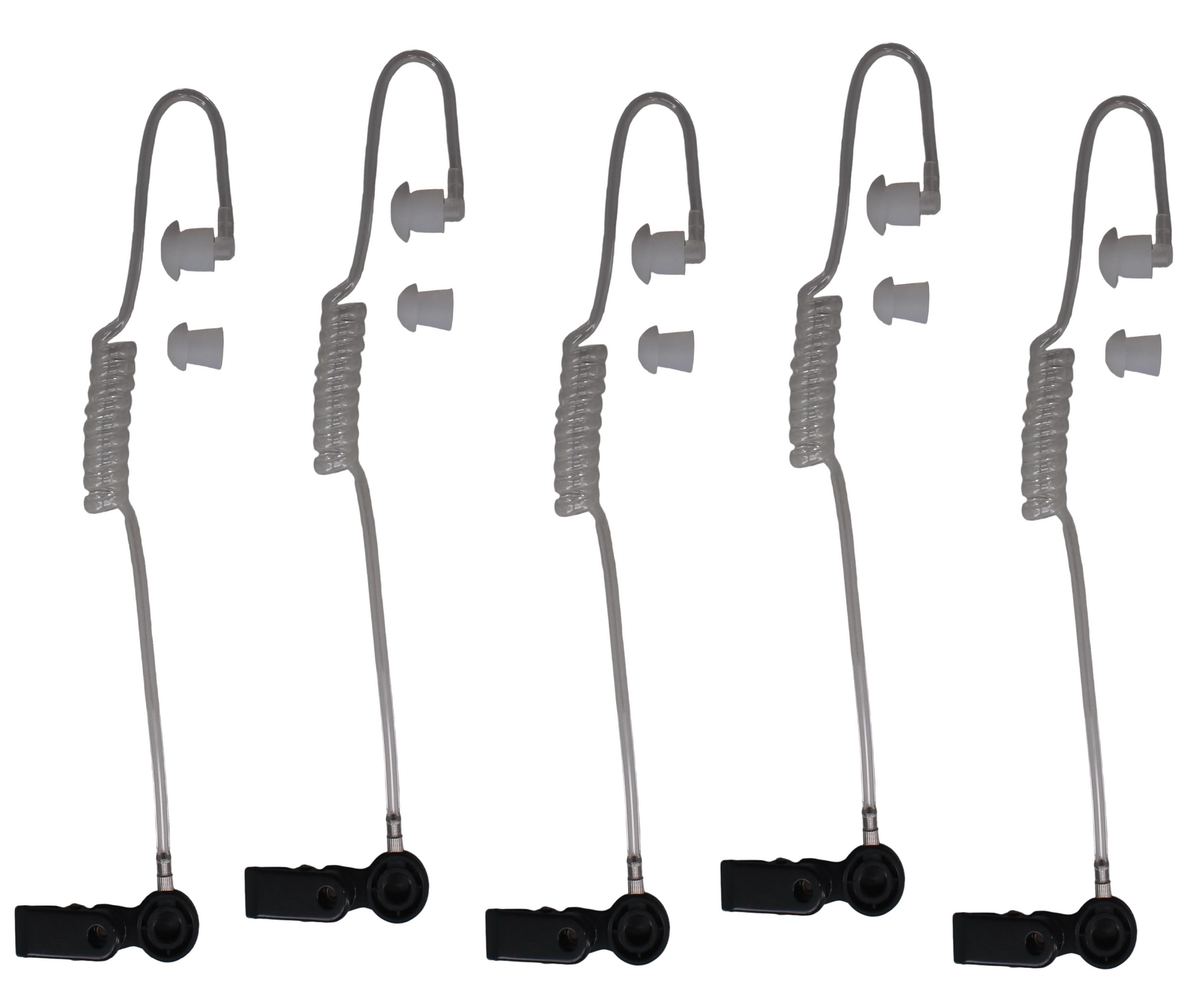 5 clear acoustic tubes earpieces SKU: BG-TUBE-5