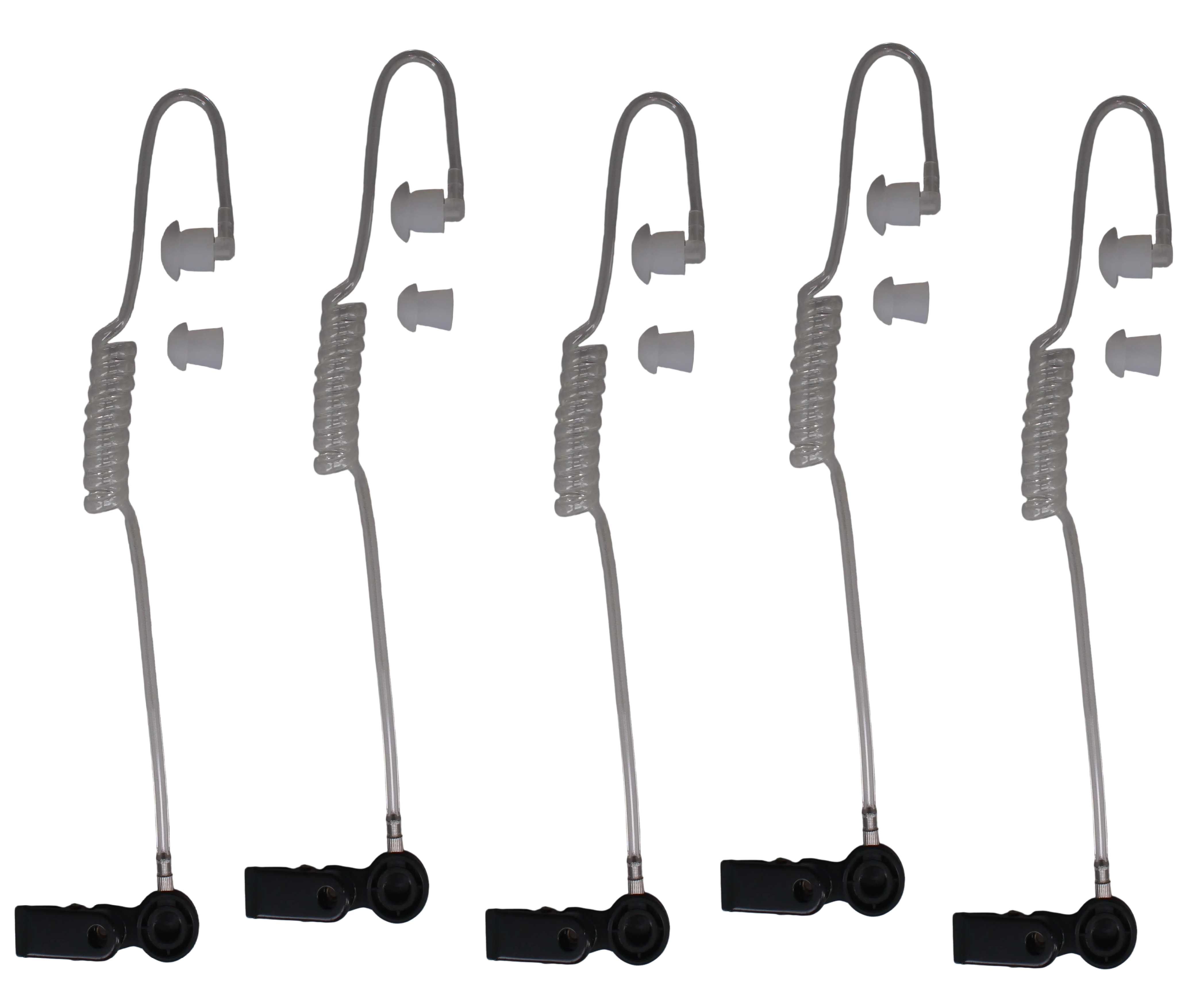 5 clear acoustic tubes earpieces SKU: BG-TUBE-5