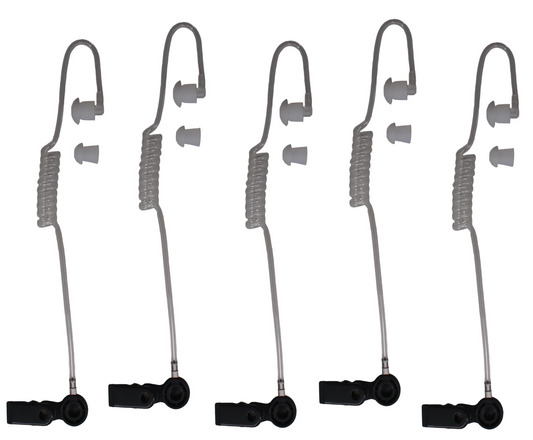 5 clear acoustic tubes earpieces SKU: BG-TUBE-5