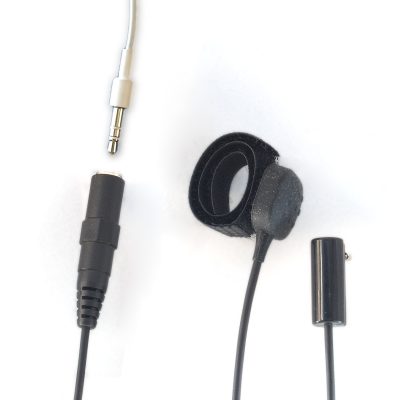 TC4 Motorola GP300 CP040 3-wire covert surveillance headset SKU TC4-M1-JACK — black earbud headphones with 3.5mm jack