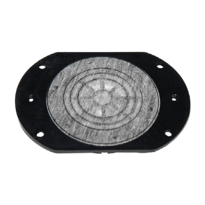 Side front view Headphone Speaker driver unit with black frame and mounting holes 