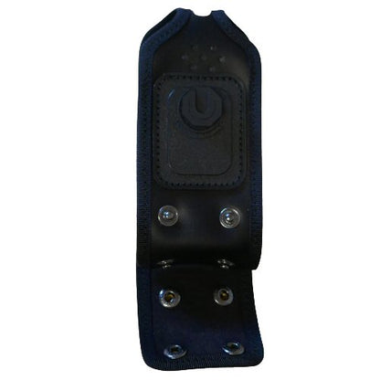 Sepura SRH3900 Klick Fast leather case bottom flap clear PVC behind all cut outs