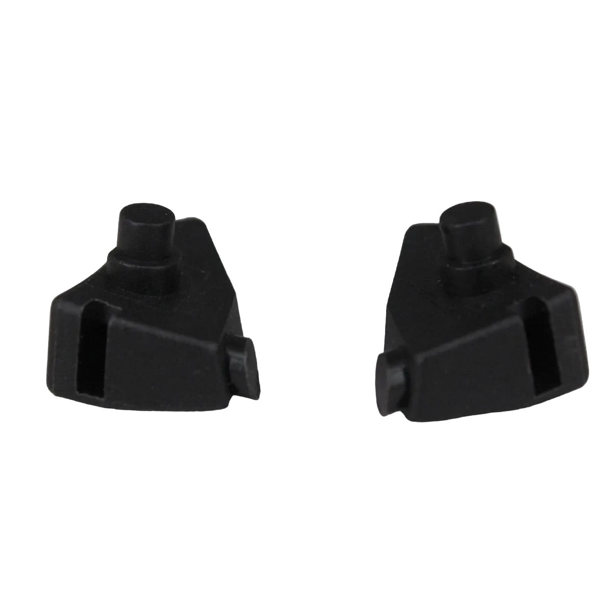 Beyerdynamic two black plastic molding Ribbon Support Service Kit for DT 770 headphones SKU 942750 showing grooves and round pillars