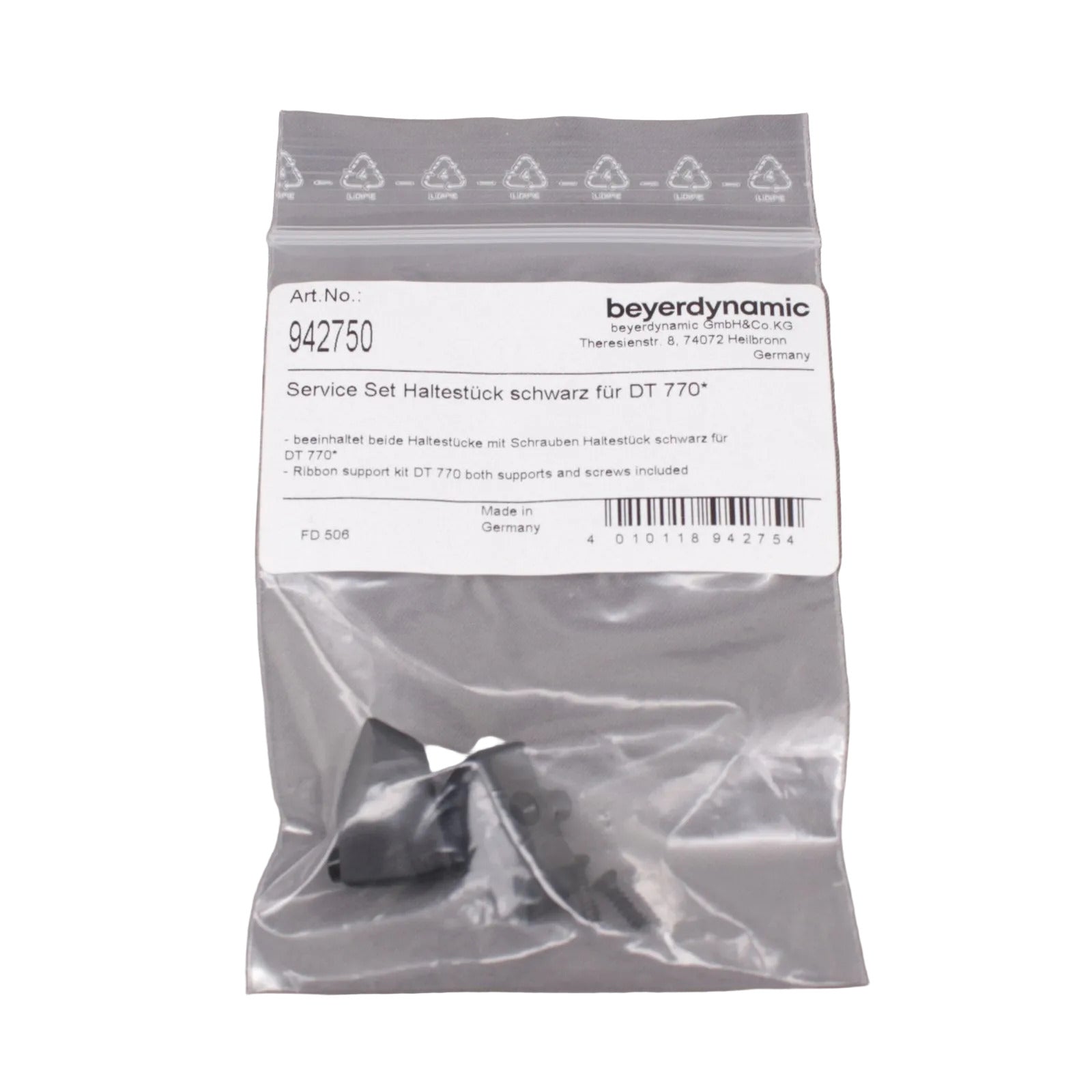Beyerdynamic retail pack containing SKU 942750 Service set for DT770 headphones