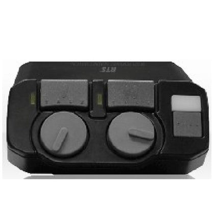 Telex RTS BP325 intercom beltpack top panel control on a white Background