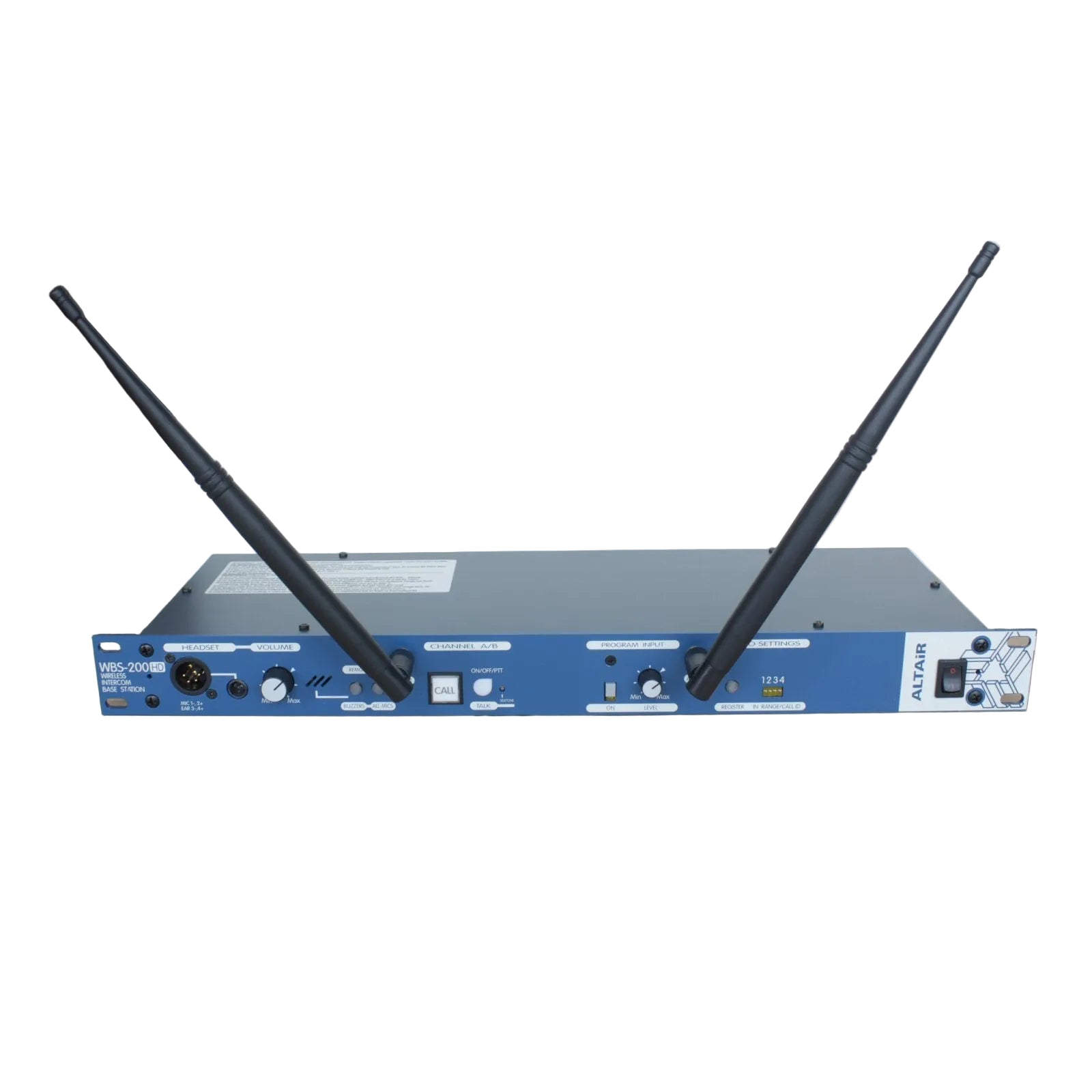 Altair HD Wireless Intercom System with black antennas extended shown on a white background