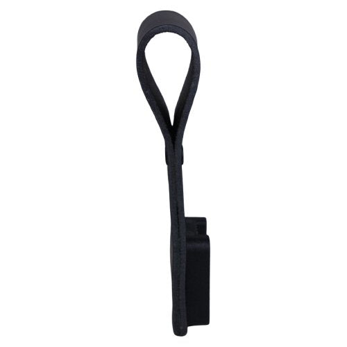 Klick Fast black leather loop for utility belts side view with two drop lengths for the holder SKU DOCK05BLEXDROP