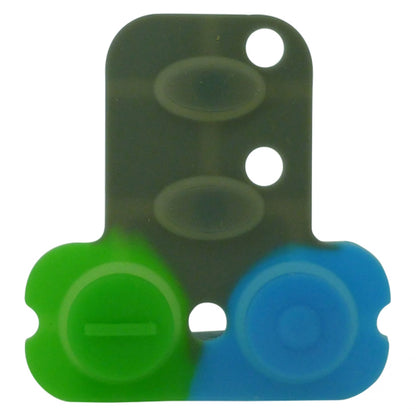 Telex TR82-N moulded keypad SKU F01U227586 — silicone button cover with green and blue accents