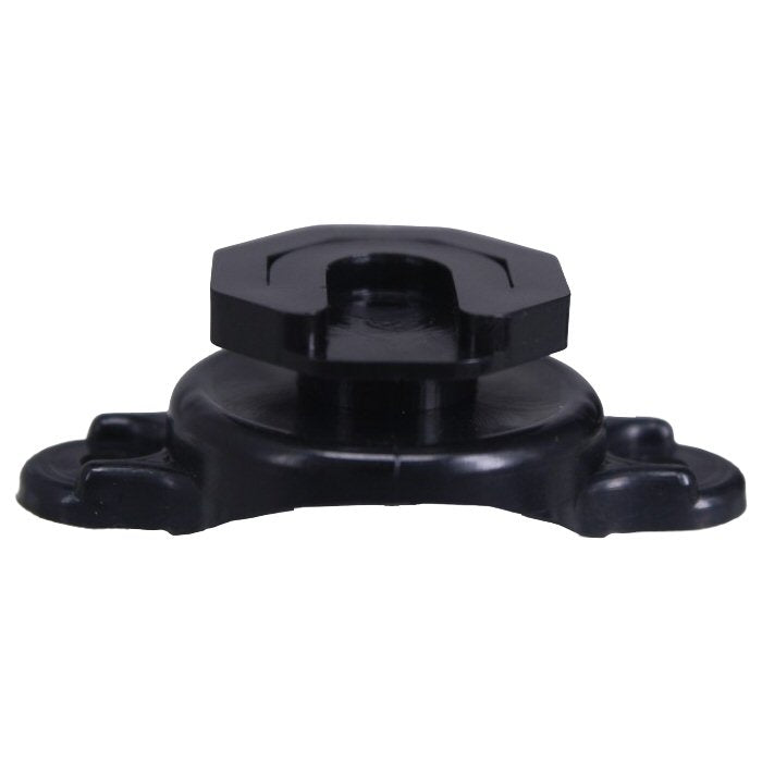 Klick Fast adapter holes are 31mm apart SKU RSTUD31MM — side view black molded Klick Fast radio stud with two round mounting holes