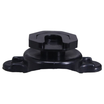 Klick Fast adapter holes are 31mm apart SKU RSTUD31MM — side view black molded Klick Fast radio stud with two round mounting holes