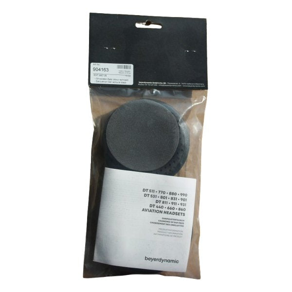 Beyerdynamic DT990 Velour Ear Pads with Foam EDT 990 VB 1 Pair Black SKU 904163 — Beyerdynamic DT990 Velour Ear pads with Foam EDT 990 VB 1 Pair Black on a white background