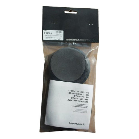 Beyerdynamic DT990 Velour Ear Pads with Foam EDT 990 VB 1 Pair Black SKU 904163 — Beyerdynamic DT990 Velour Ear pads with Foam EDT 990 VB 1 Pair Black on a white background